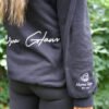Oversized Black Breastfeeding Hoodie - Image 4